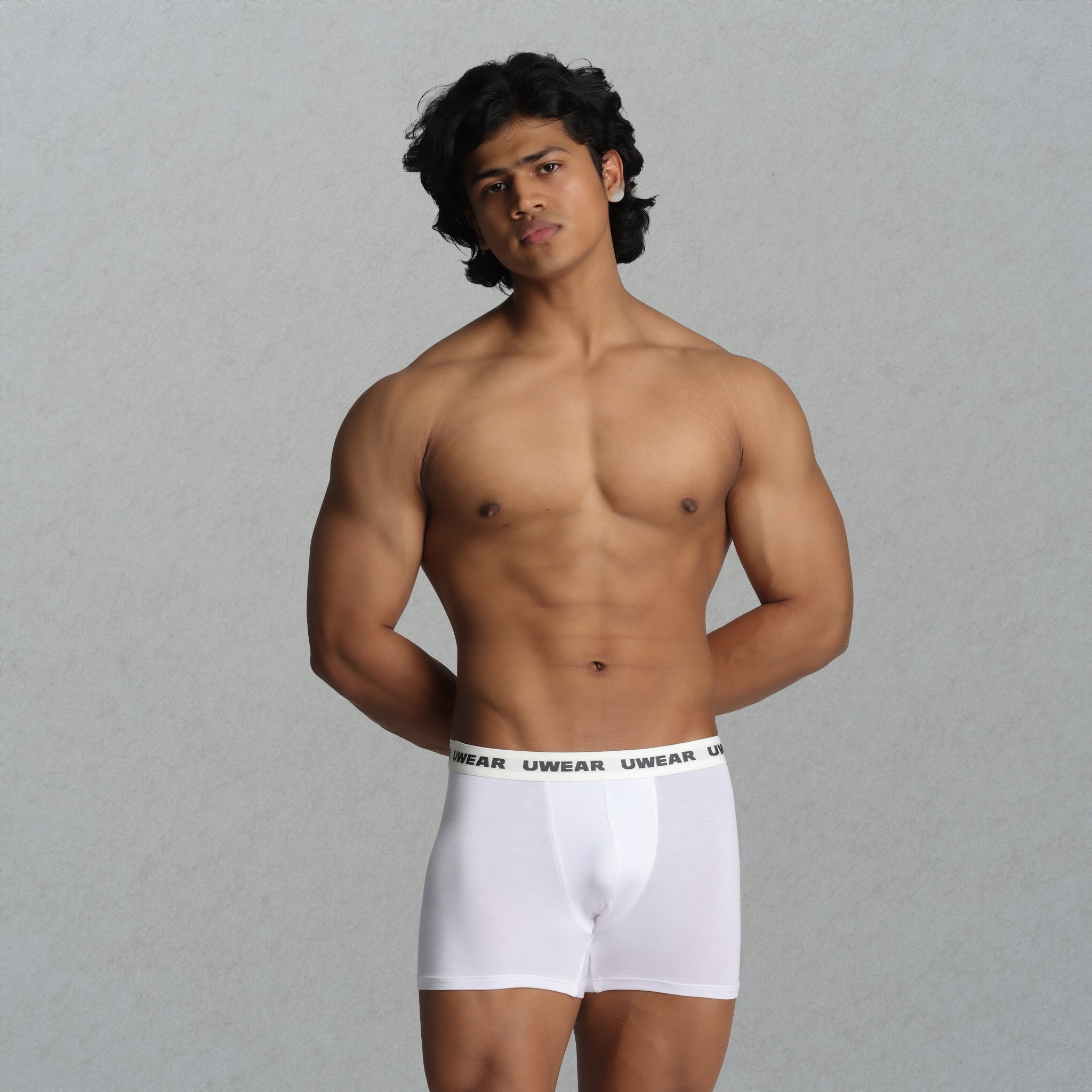 Timeless White: Premium Modal Men's Underwear with Midnight Band - UWEAR