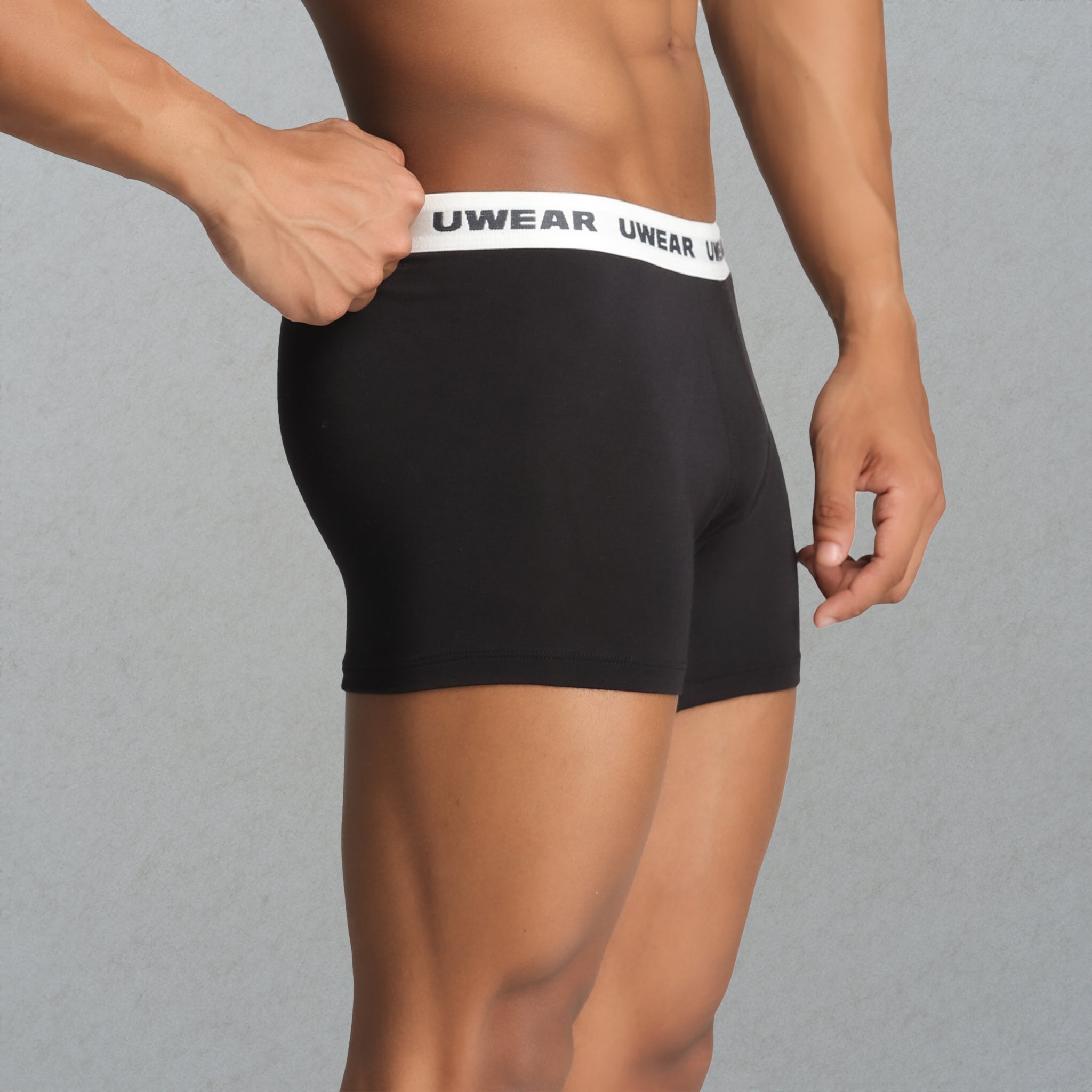 Classic Black: Premium Modal Men's Underwear with Snow Band - UWEAR